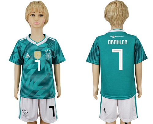 Germany #7 Draxler Away Kid Soccer Country Jersey - Click Image to Close